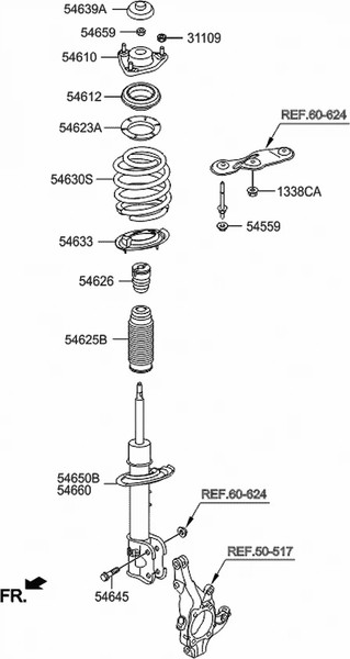 Изображение товара Подшипник опорный Hyundai/KIA 546123R000