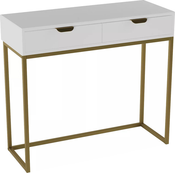 Изображение товара Консольный столик Импэкс Дрим (ясень браш белый/золото)