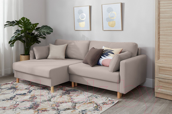 Изображение товара Диван угловой Mio Tesoro Дублин 497 (бежевый 1101)