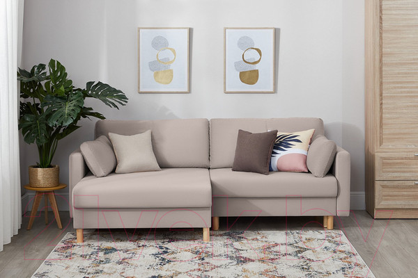 Изображение товара Диван угловой Mio Tesoro Дублин 497 (бежевый 1101)