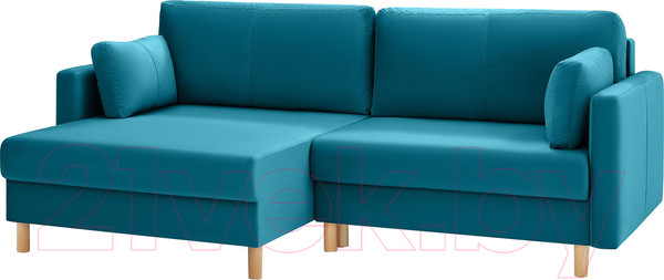 Изображение товара Диван угловой Mio Tesoro Дублин 497 (аквамарин 1102)