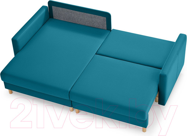 Изображение товара Диван угловой Mio Tesoro Дублин 497 (аквамарин 1102)