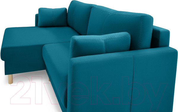 Изображение товара Диван угловой Mio Tesoro Дублин 497 (аквамарин 1102)
