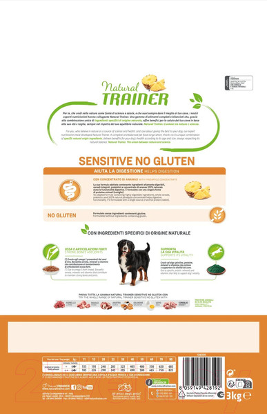 Изображение товара Сухой корм для собак Trainer Natural Sensitive No Gluten Medium&Maxi Adult с кроликом (3кг)