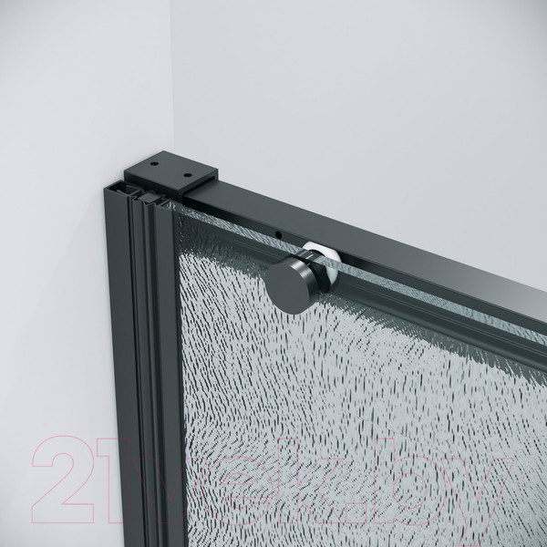 Изображение товара Душевая дверь Grossman Galaxy 100x195 / 100.K33.01.100.21.02 (черный матовый/стекло шиншилла)