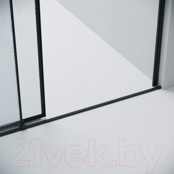 Изображение товара Душевая дверь Grossman Galaxy 100x195 / 100.K33.01.100.21.02 (черный матовый/стекло шиншилла)