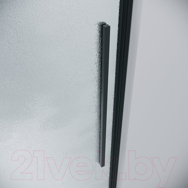 Изображение товара Душевая дверь Grossman Galaxy 100x195 / 100.K33.01.100.21.02 (черный матовый/стекло шиншилла)