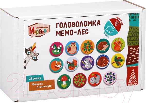 Изображение товара Развивающая игра Mapacha Головоломка Мемо Лес / 962105