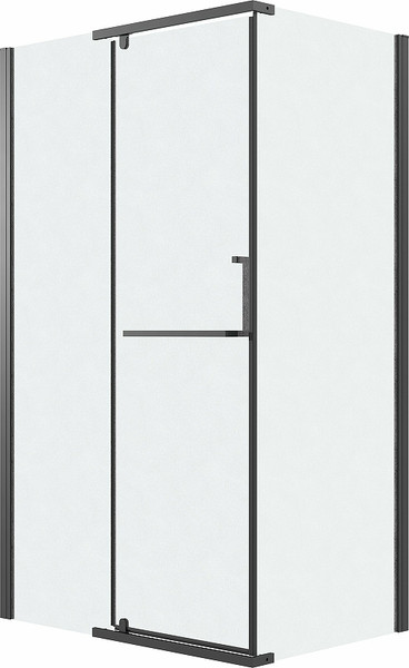 Изображение товара Душевой уголок Grossman Pragma 100x90x195 / 120.K33.03.1090.21.02 (черный матовый/стекло шиншилла)