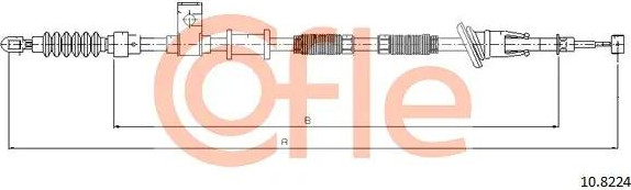 Изображение товара Трос ручного тормоза Cofle 92.10.8224 