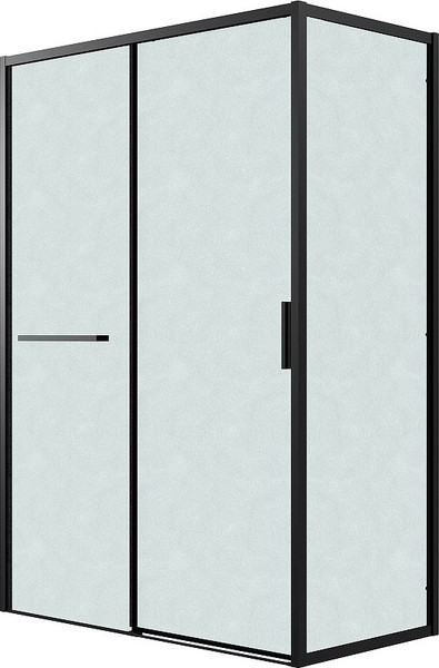 Изображение товара Душевой уголок Grossman Style 120x90x195 / 120.K33.05.1290.21.02 (черный матовый/стекло шиншилла)