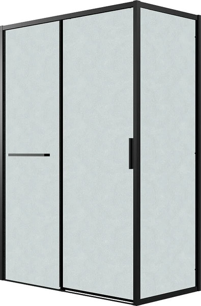 Изображение товара Душевой уголок Grossman Style 130x80x195 / 120.K33.05.1380.21.02 (черный матовый/стекло шиншилла)