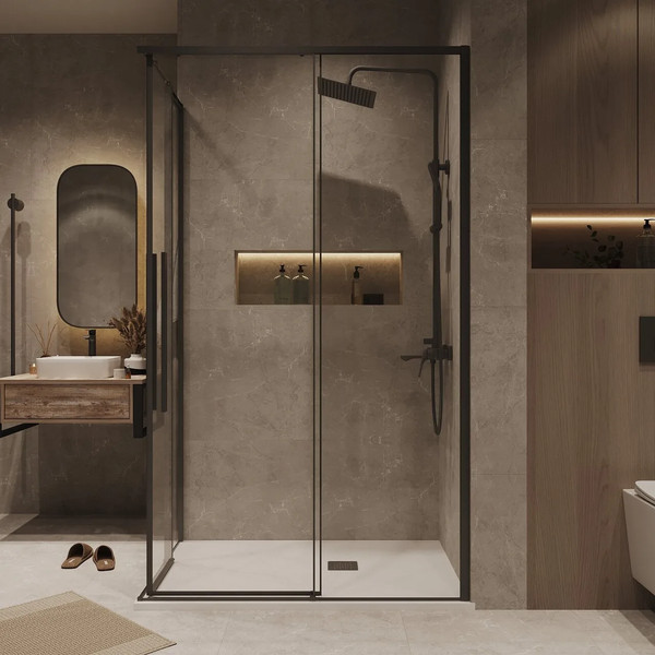 Изображение товара Душевой уголок Grossman Galaxy 110x100x195 / 300.K33.01.1110.42.00 (графит сатин/прозрачное стекло)