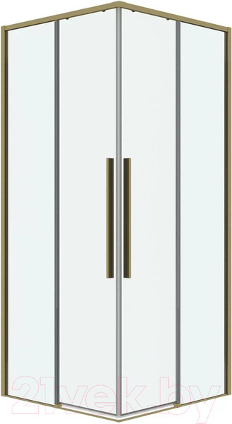 Изображение товара Душевая дверь Grossman Galaxy 120x195 / 1/2.K33.01.12.32.00 (золото сатин/прозрачное стекло)