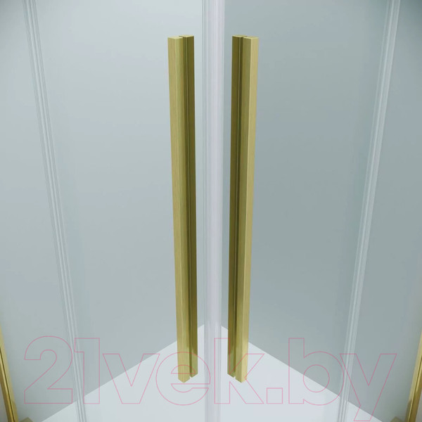 Изображение товара Душевая дверь Grossman Galaxy 120x195 / 1/2.K33.01.12.32.00 (золото сатин/прозрачное стекло)