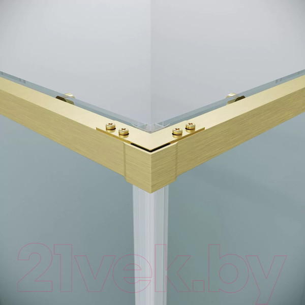 Изображение товара Душевая дверь Grossman Galaxy 120x195 / 1/2.K33.01.12.32.00 (золото сатин/прозрачное стекло)