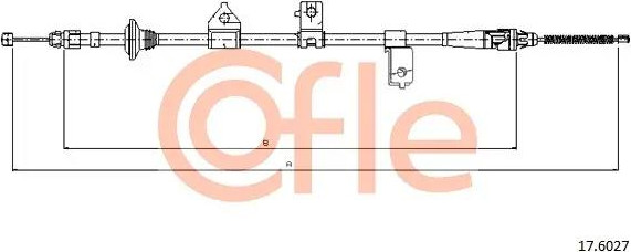 Изображение товара Трос ручного тормоза Cofle 92.17.6027