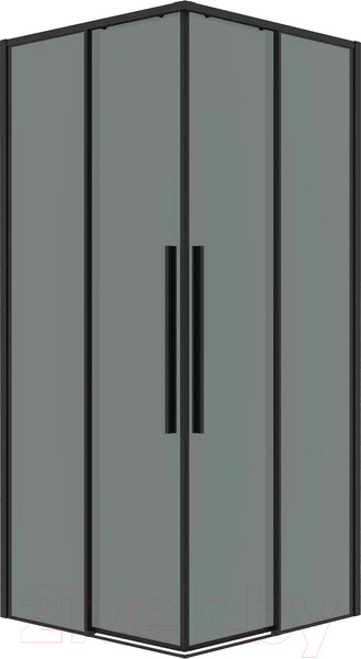 Изображение товара Душевой уголок Grossman Galaxy 100x100x195 / 300.K33.01.1010.21.10 (черный матовый/тонированное стекло)