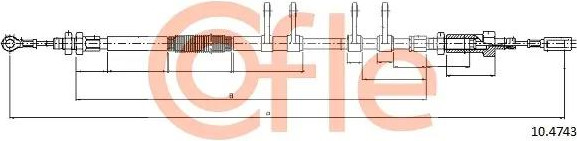 Изображение товара Трос ручного тормоза Cofle 92.10.4743 