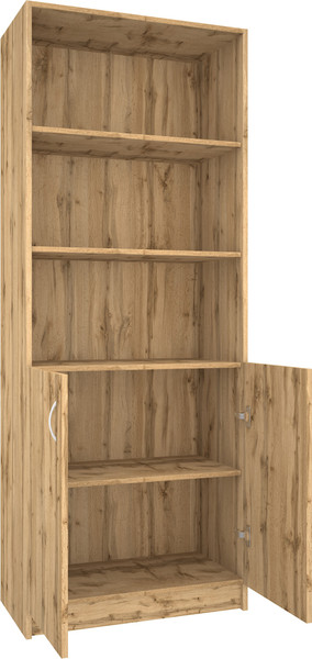 Изображение товара Стеллаж МДК СЛШ3 широкий с 2 дверьми и полками 780x386x2000 (дуб вотан)
