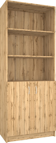 Изображение товара Стеллаж МДК СЛШ3 широкий с 2 дверьми и полками 780x386x2000 (дуб вотан)