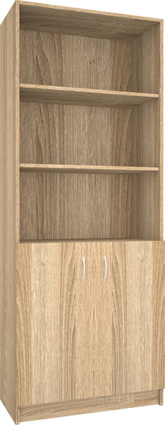 Изображение товара Стеллаж МДК СЛШ3 широкий с 2 дверьми и полками 780x386x2000 (дуб сонома)