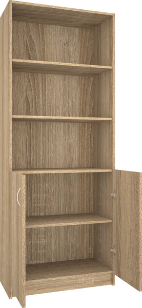 Изображение товара Стеллаж МДК СЛШ3 широкий с 2 дверьми и полками 780x386x2000 (дуб сонома)