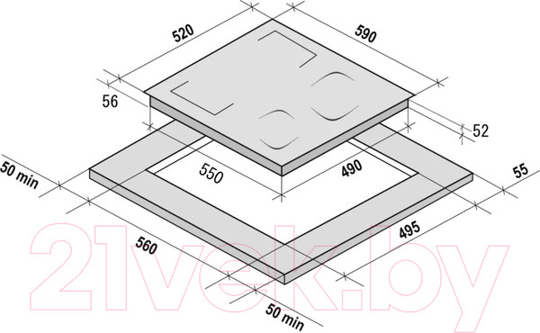 Изображение товара Индукционная варочная панель Krona Mysterium Max Ih 60 GR / КА-00007427