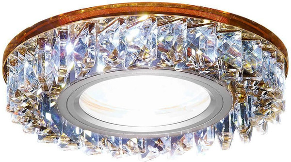 Изображение товара Точечный светильник Ambrella S255 BR (хром/коричневый хрусталь)