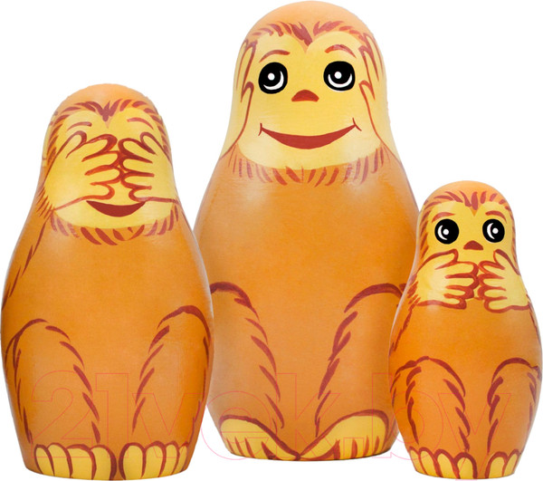Изображение товара Матрешка сувенирная Брестская Фабрика Сувениров Набор обезьян / 5334