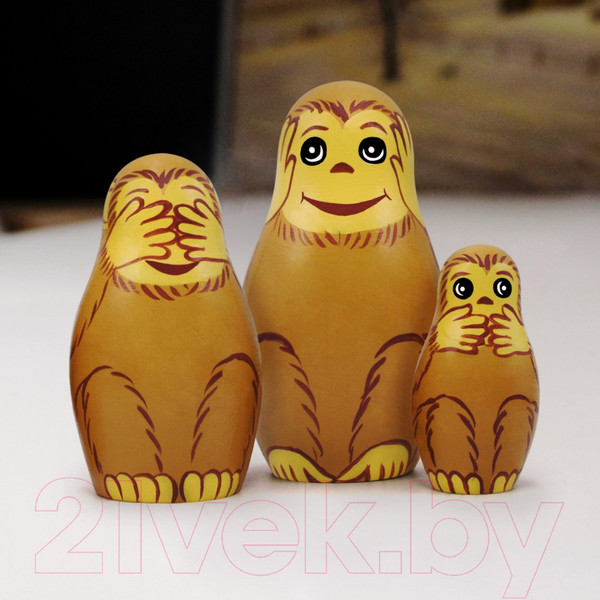 Изображение товара Матрешка сувенирная Брестская Фабрика Сувениров Набор обезьян / 5334