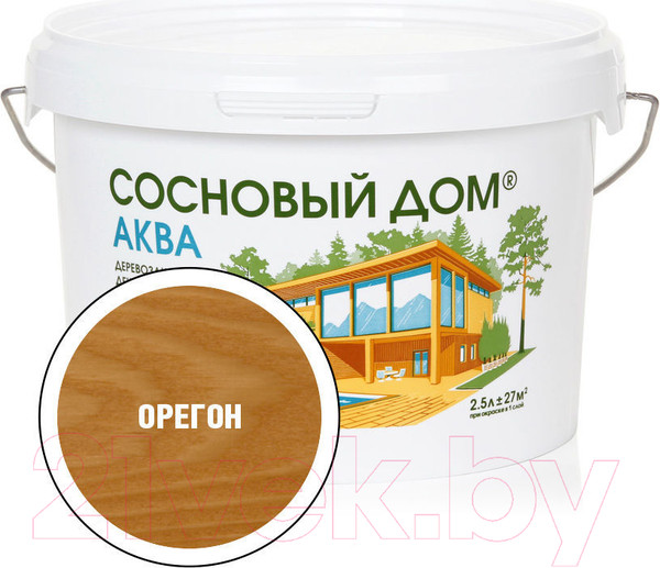 Изображение товара Антисептик для древесины Сосновый дом Аква (2.5л, орегон)