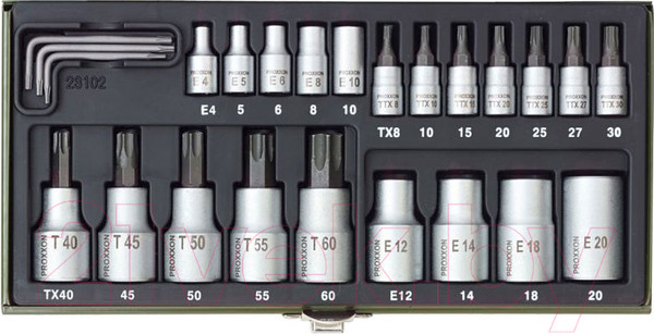 Изображение товара Набор головок слесарных Proxxon 23102