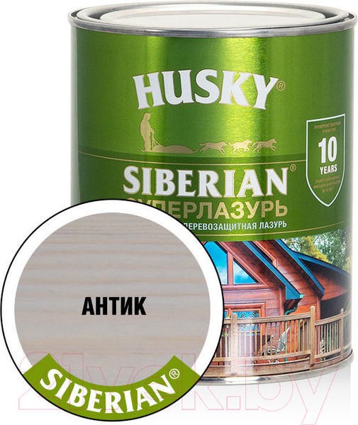 Изображение товара Лазурь для древесины Husky Siberian Суперлазурь (900мл, антик)