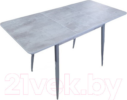 Изображение товара Обеденный стол Древпром М148 Верас ДП1-01-17 75x110-150 (бетон метрополитан/металлик)