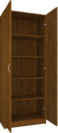 Изображение товара Стеллаж МДК СЛШ2 широкий закрытый 780x386x2000 (орех гварнели)