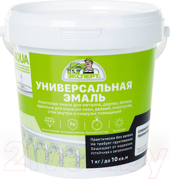 Изображение товара Эмаль Эксперт Акриловая База А (1кг, полуматовая)