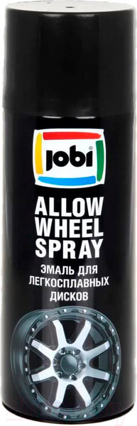 Изображение товара Эмаль автомобильная Jobi для легкосплавных дисков (520мл/270гр, черный)