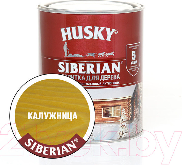 Изображение товара Пропитка для дерева Husky Siberian Полуматовая (900мл, калужница)