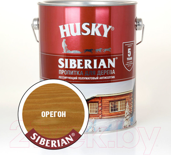 Изображение товара Пропитка для дерева Husky Siberian Полуматовая (2.7л, орегон)