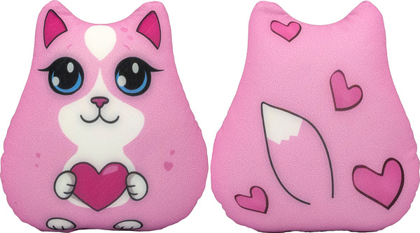 Изображение товара Подушка декоративная Leader Toys Кот розовый с сердцем / МТ30255