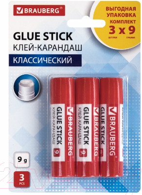 Изображение товара Клей-карандаш Brauberg 271305 (3шт)