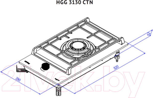 Изображение товара Газовая варочная панель Korting HGG 3130 CTN
