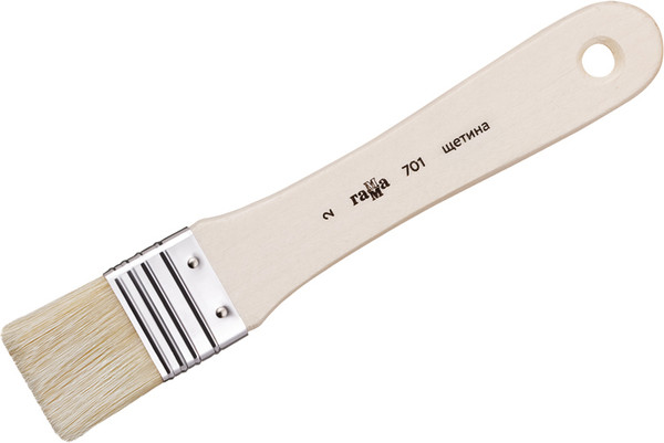 Изображение товара Кисть для рисования ГАММА Щетина №2 / 701002 (флейц)