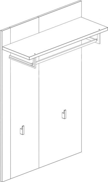Изображение товара Вешалка для одежды Black Red White Otis WIE (дуб гранж колониальный/матера)