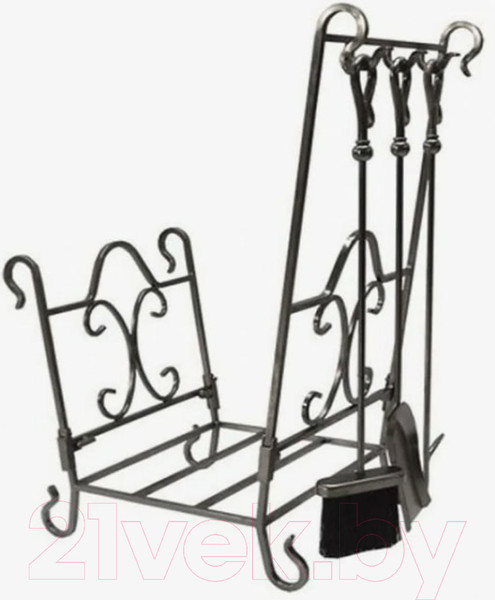 Изображение товара Дровница для камина Saniji Н2 с каминным набором 430x350x780