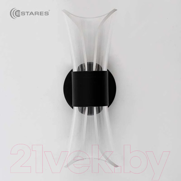 Изображение товара Бра Estares Dio 12W 2Y-ON/OFF-230x80x85-BLACK/CLEAR-220-IP20
