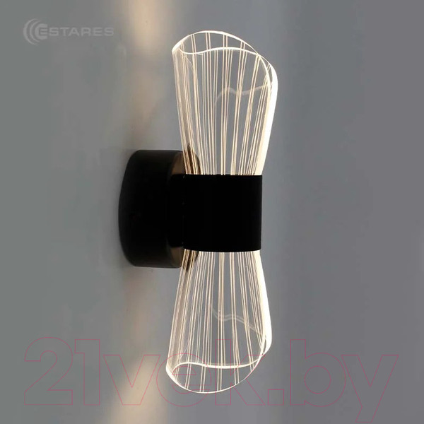 Изображение товара Бра Estares Dio 12W 2Y-ON/OFF-230x80x85-BLACK/CLEAR-220-IP20