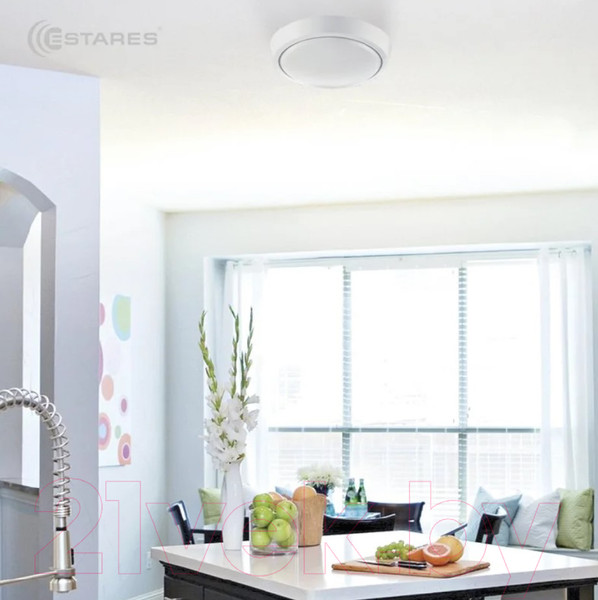 Изображение товара Потолочный светильник Estares DLR 12W R-150-CW-WHITE/WHITE-220-IP44