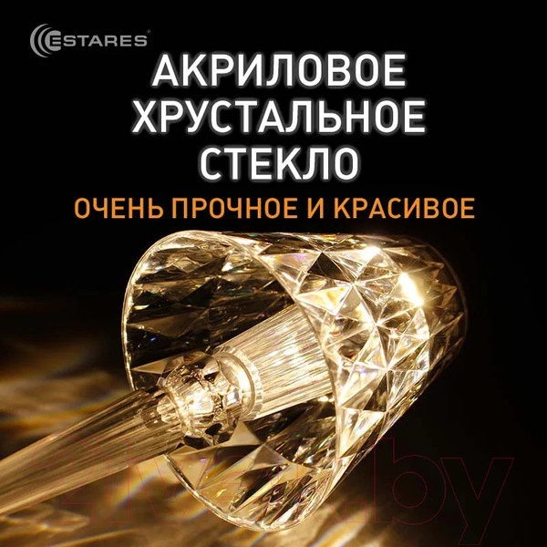 Изображение товара Прикроватная лампа Estares Crystal 3W R-ON/OFF-115x255-CLEAR/WHITE-DC5V/1A-IP20